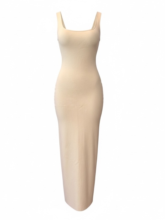 Meshki Dresses & Skirts - MESHKI Amara Scoop Neck Low Back Knit Maxi Dress Cream Size Medium NWOT